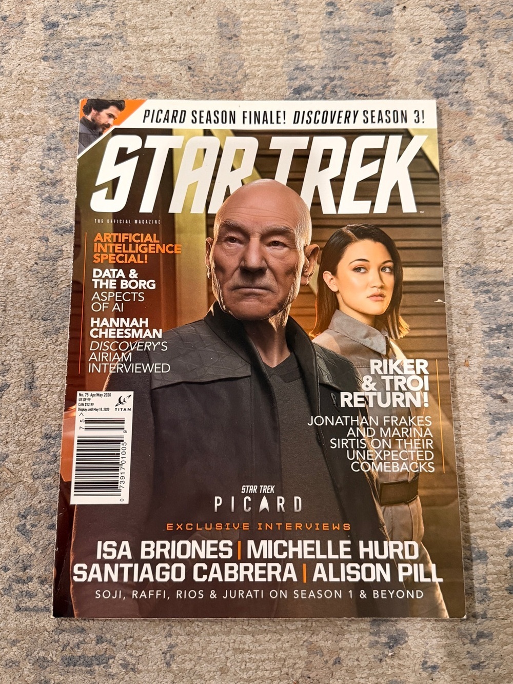 Star Trek Magazine - Picard Cover (Gold, Black, Brown) final price